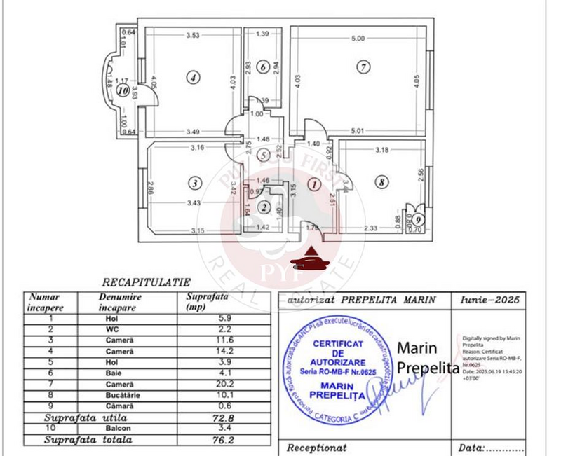 Parcul Sebastian | Ap 3 camere | 76mp | decomandat | B11140